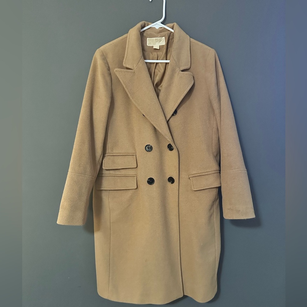 Michael Kors tan coat, size Large